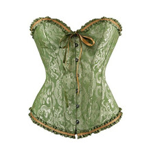 Corsage Women's Underbust Corset Black Mesh Steel Boned Waist Trainer