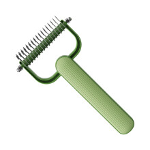 Dog grooming comb, dog brush, Furminator for cats, deshedding brushes, detangler green