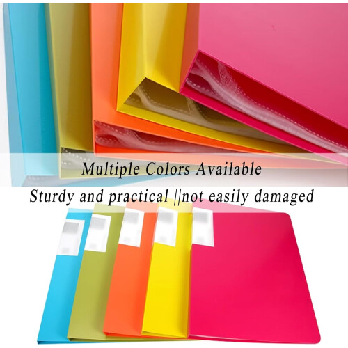 A3 Display Book 30Pocket Presentation Folder For Artwork Portfolio, 2Pack Blue And Orange 2