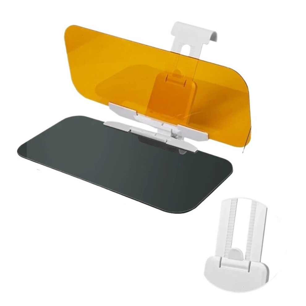 Car Sunvisor Hd Antiglare Uv Folddown Day Night Driving Mirror Interior Sun Shade Stretch Fit Universal 9412369994110