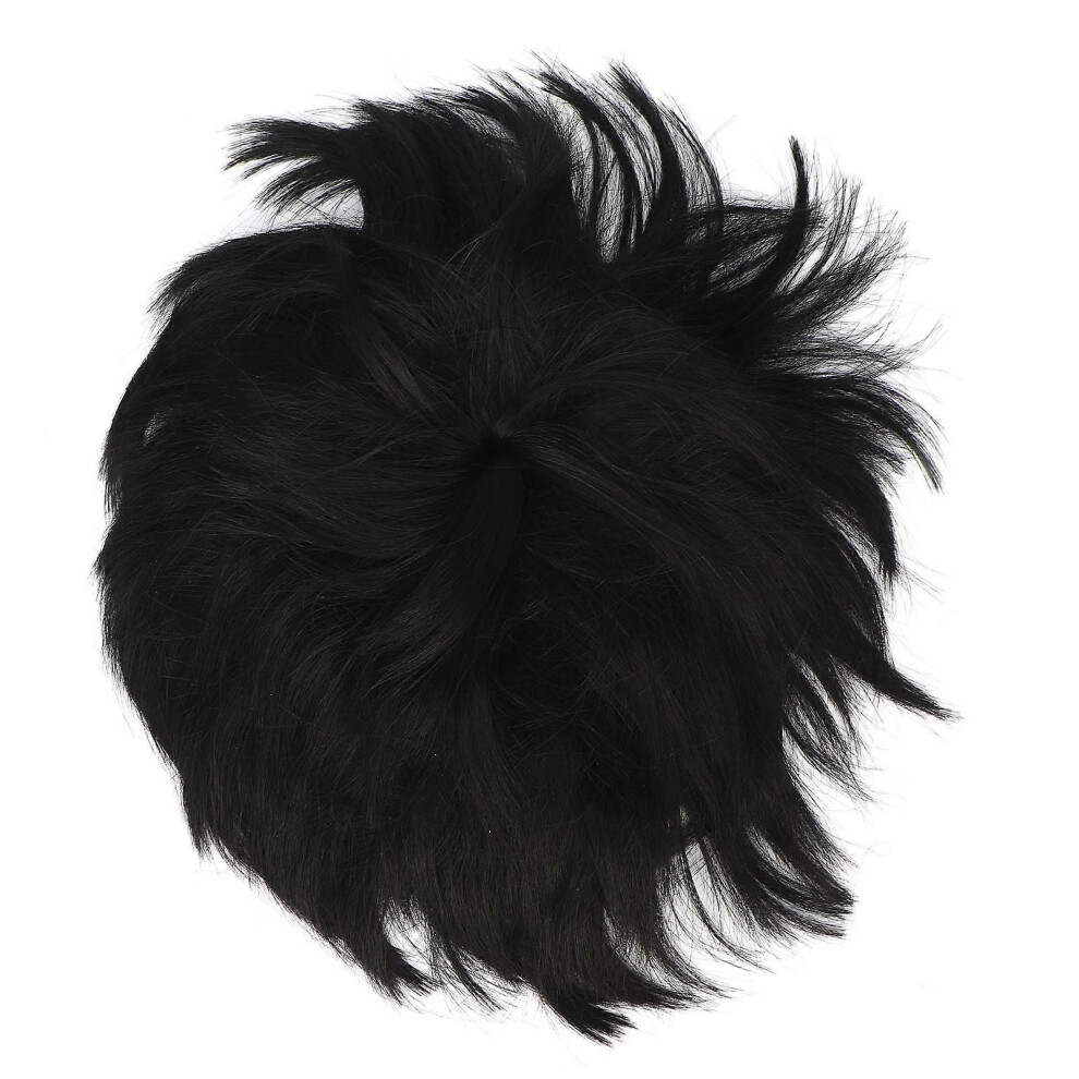Kikidex (As Show, One Size) Men Short Toupee Fashionable Handsome Comfortable Breathable Men Hair Topper Wig For Daily Halloween Cosplay