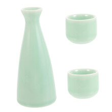 Japanese Sake Set Ceramic Bottle and Cups Elegant JapaneseStyle Carafe for Home Entertaining