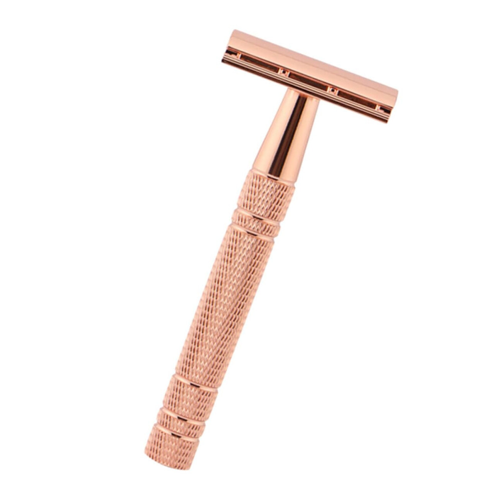 Manual Beard Razor Razor for Precise Shaving of Beard and Body Hair, Robust Metal Handle, Durable Blades for Self Shaving