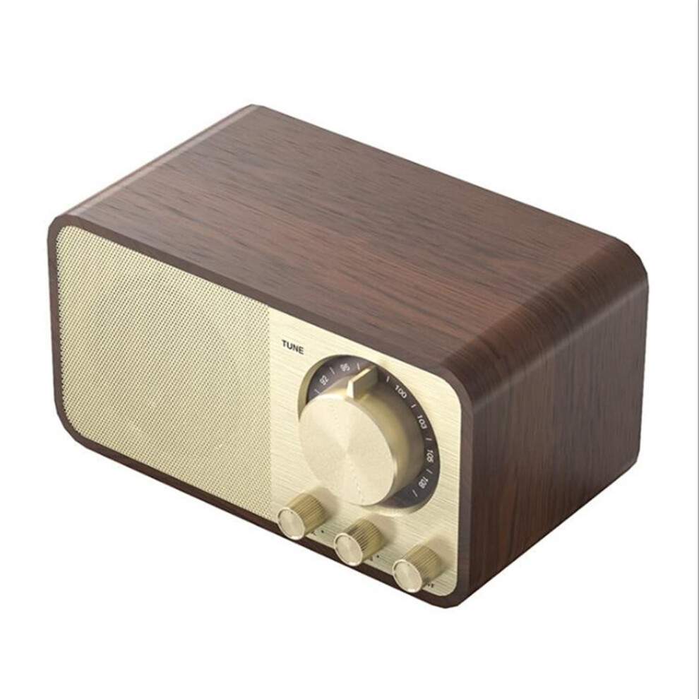 Bluetooth Speakers Retro Classic Soundbox Hifi Subwoofer For Computer With Fm Radio Bookshelf Compatible Gold 9426802393132