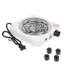 (As show, One size) 1000W Stainless Steel Portable Single Tube Electric Stove Home Electric Stove US Plug 110V