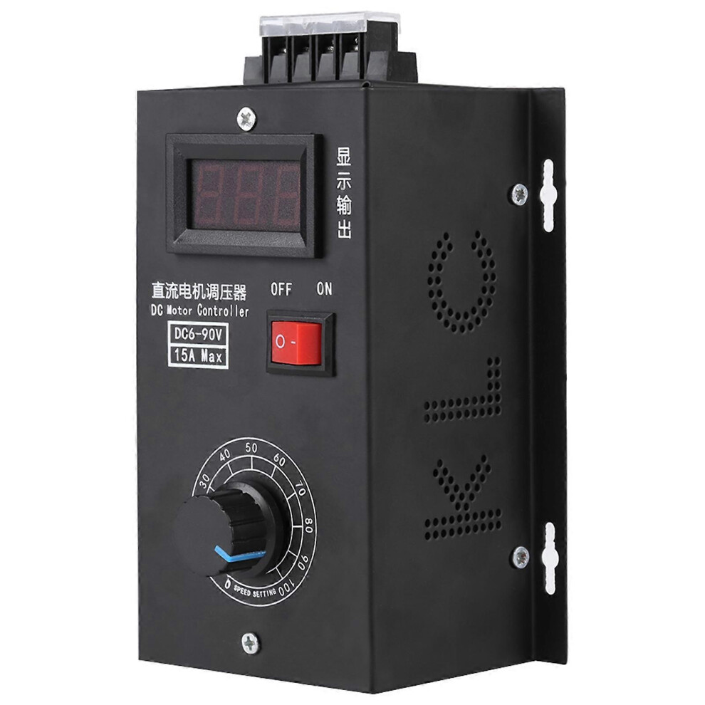 Photos - Other Hand Tools Kikidex  Universal 6V - 90V PWM DC Motor Speed Control PLC 15A Governor Volt Display (As show, One size)