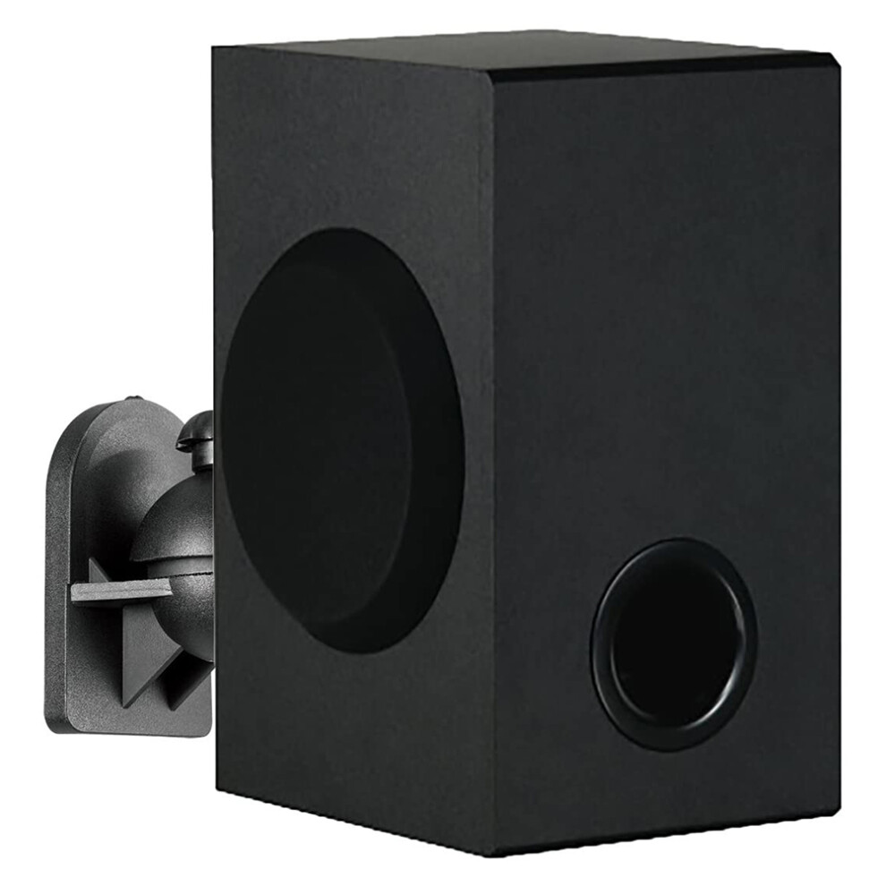 Black Adjustable Nylon Speaker Wall Mounts For Bookshelf Speakers 7.7 Lbs