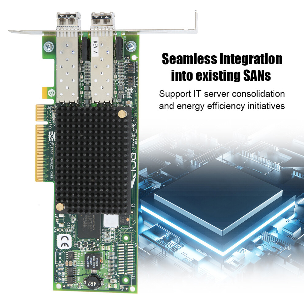 Fã¼R Emulex Lpe12002 Fc Hba Pcle 2,0 8G Pcl E Dual 7751901925437