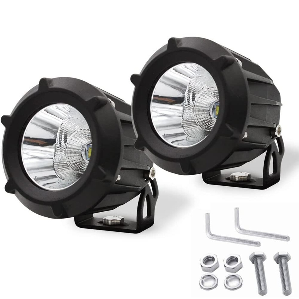 Led Work Light 2Pack 35W Flood/Spot Combo Beams, 3000K Amber Yellow Pods, Small Offroad Driving Fog Lights, White Light 9189345943379