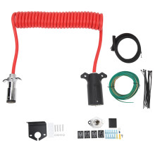 Adattatore per cablaggio rimorchio impermeabile, materiale di qualità resistente, cavo a spirale flessibile, cablaggio plug and play per una facile