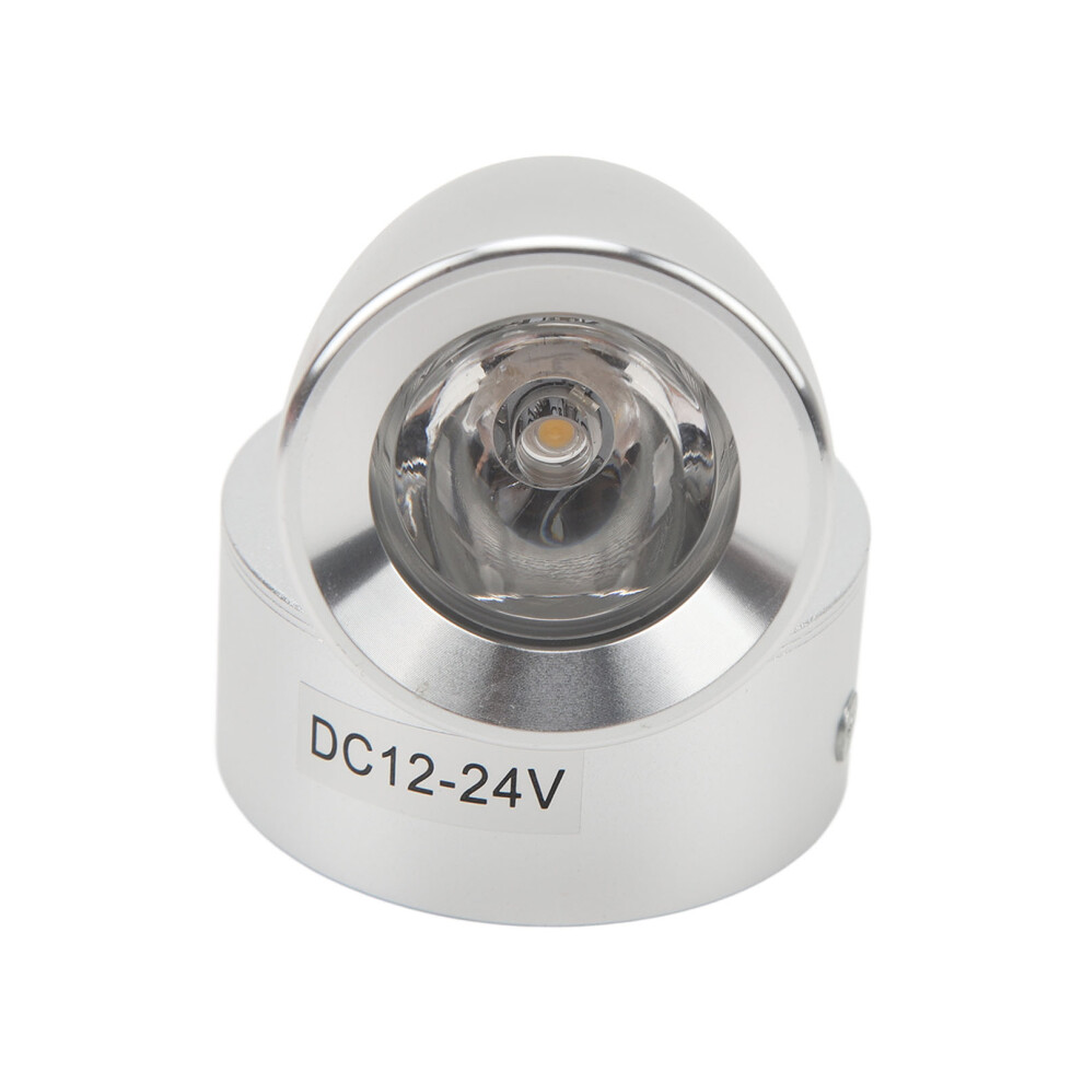 High Brightness Dc12-24V Warm Led Rv Bedside Lamp 2W White/Silver 4161375790432