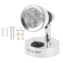 Projecteur mural LED, lampe de lecture, design à rotation multi-angles, facile à installer pour camping-cars et véhicules nautiques, résistant