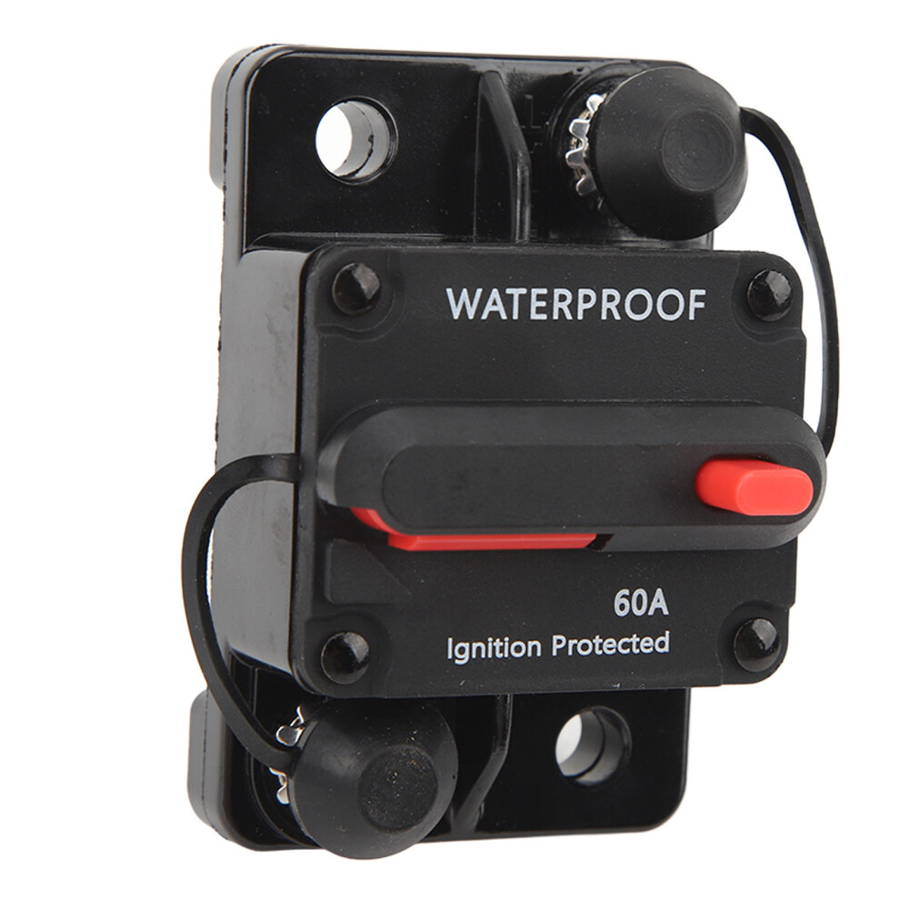 12V Waterproof 60A Car Audio Circuit Breaker With Fuse & Manual Reset 7901369542275