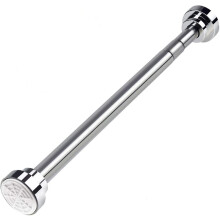 Spring Tension Shower Curtain Rod, Premium Material Adjustable Pole for Bathroom, Non-Slip Base Ensures Firm Hold, Easy Installation without Drilling,