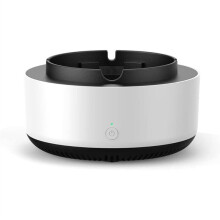 Air Purification Ashtray with 360 Degree Wind Power Circulation, Practical Smart Self-Extinguishing Design, Low Noise Operation and Easy to Clean Stru