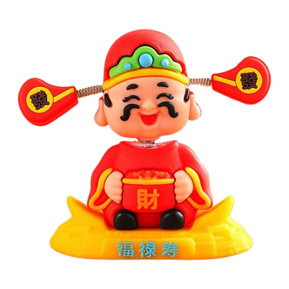God Of Wealth Bobblehead God Of Wealth Moving Creative Car Dashboard Dance Toy Festive Car Interior Bonsai Doll For Chinese Year 9412369901514
