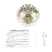 Mini Difusor de Óleos Essenciais de Cristal Dourado para Aromaterapia, com Sistema de Filtragem Multicamadas que Garante Água Fresca e Limpa, Ideal