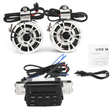 Autoradio per moto, soundbar impermeabile, sistema audio Bluetooth, lettore MP3, USB, scheda SD, radio FM con amplificatore per scooter, moto da