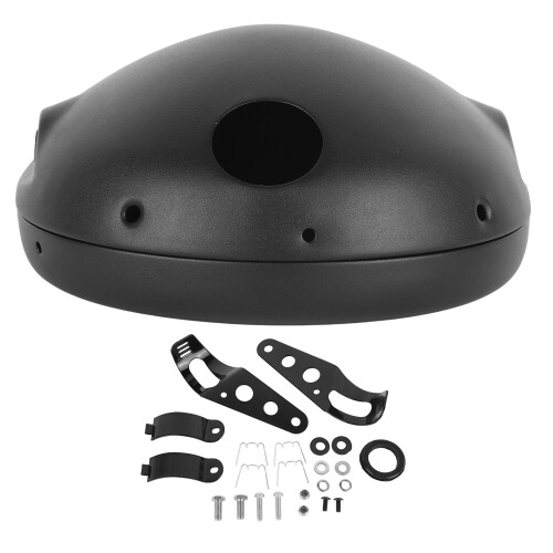 Farol de LED de 7 polegadas com kit de montagem, farol à prova d'água com suporte de montagem ajustável, farol de fácil instalação para Harley
