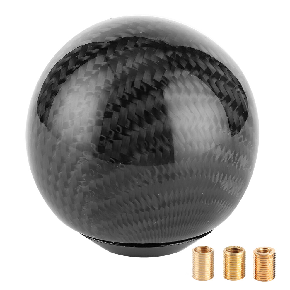 Gear Shifter Knob With Stylish Design Carbon Fiber Pattern Durable Material Aluminum Alloy Build Universal Fitment For Manual Transmission Vehicles 9464372922024