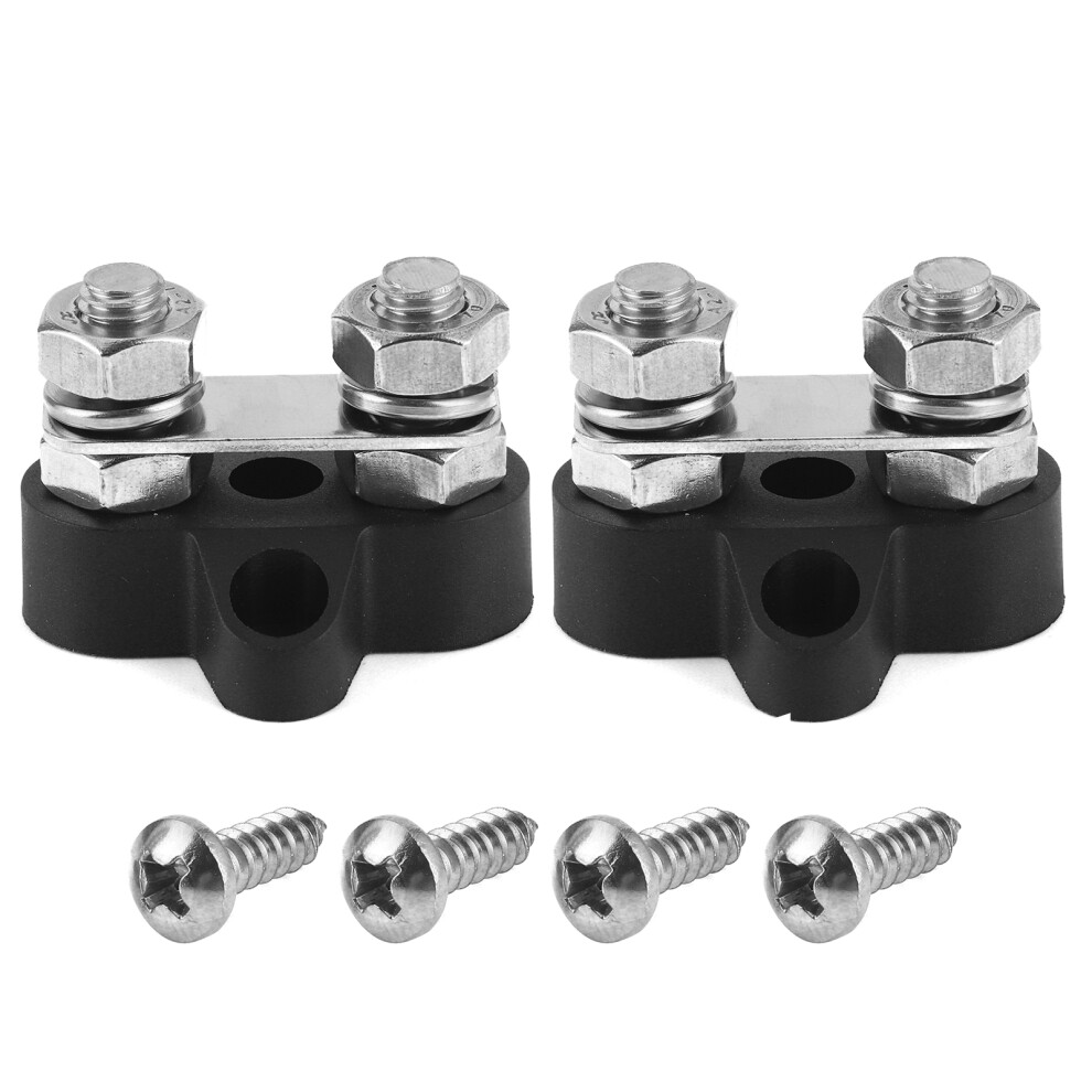 Flame Retardant Plastic Marine Bus Bar Positive Negative Distribution Block Easy To Install Corrosion Resistance Dual Power Distribution Block For 9437117530648