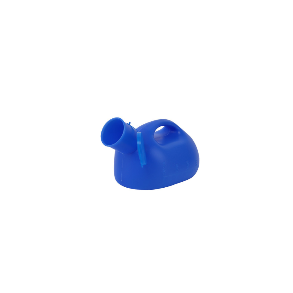Male Urinal, Big Capacity 2000 ML, Spill Proof, Leak Proof, For Bedridden Users, Travelers, And Campers, White