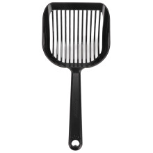 Ergonomic Cat Litter Shovel with 5mm Gaps and Hook Design - Black ABS
