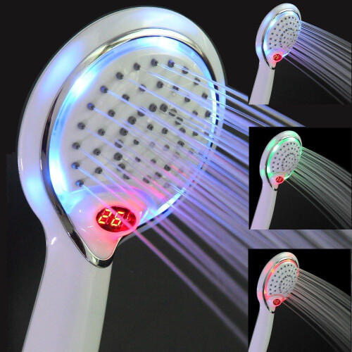 Transform Your Bath Experience With Our Multi-Color LED Shower Head, Featuring Environmental Material And Color Temperature Sensitive Light Display