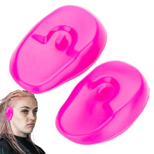 Ear Covers for Hair Dye Silicone Pink Earmuffs for Hair Dye and Perm Protection Reusable Hearing Protection