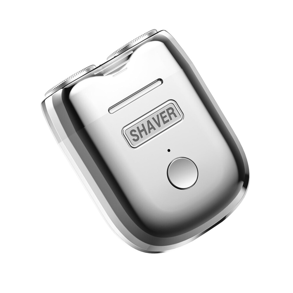 Portable electric mini doublehead shaver for travel and daily grooming, rechargeable beard trimmer with USB