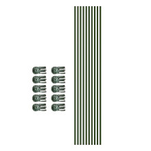Green Bendable Plant Stake For Garden-10 brackets plus 10