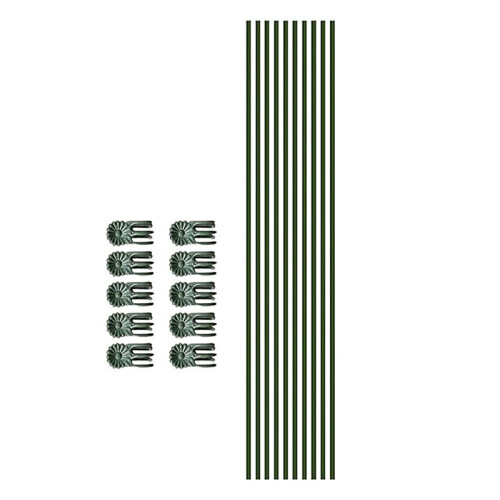 Green Bendable Plant Stake For Garden-10 brackets plus 10