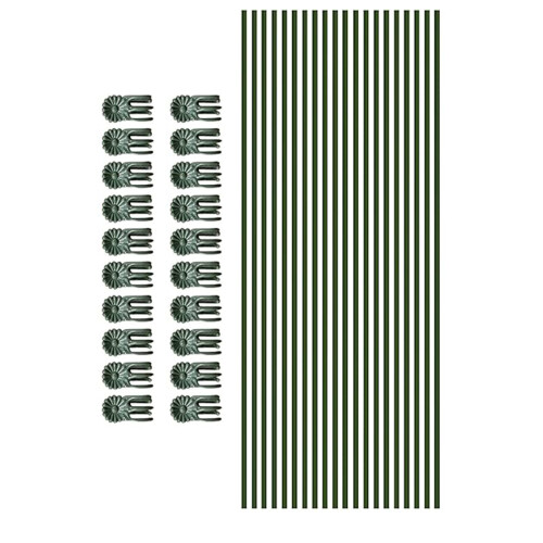 Green Bendable Plant Stake For Garden-10 brackets plus 10 1