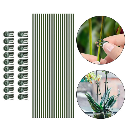 Green Bendable Plant Stake For Garden-10 brackets plus 10 2