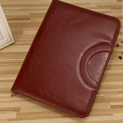 Storage Folder, Business with Handle, Card Storage, Writing Pad,  Carry Bag for Interview Conference (Bruin) 1
