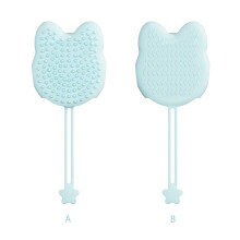 Double Side Cats Grooming Mitt Silicone Massage Brush For-Blue