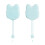 Double Side Cats Grooming Mitt Silicone Massage Brush For-Blue 1
