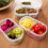 Portable 2 Section Plastic Food Container For Kids Snacks-Pink 5