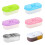 Portable 2 Section Plastic Food Container For Kids Snacks-Pink 2