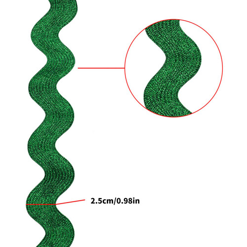 10Yards Wavy Polyester Webbing Ribbon 25mm Wide S-AB lottery 2