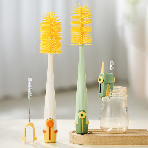 Convenient Bottle Brush Cleaner With Detachable-Cream white 2