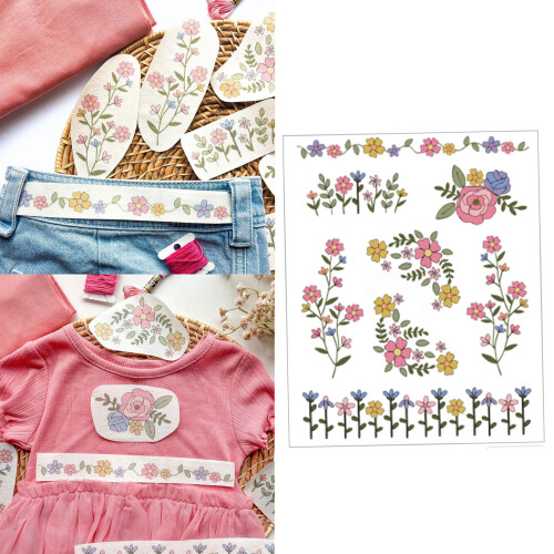 Creative Sewing Paper Stencil Florals Designs for Garment 1