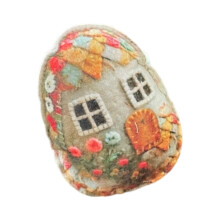 Long Time Felt Easters Eggs Windown Charm DIY Project for-3