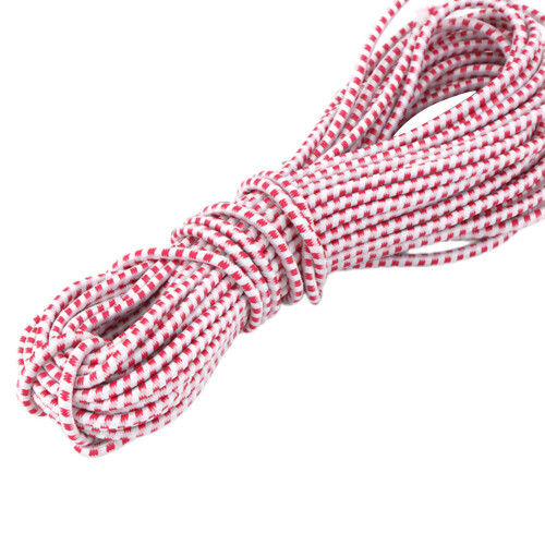 Round Stretchable Elastics Band 10m Soft-Red dots on white ba