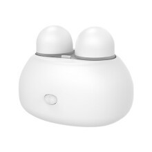Electric lens cleaner, portable lens cleaning machine for travel, white, automatic and gentle cleaning experience for glasses.