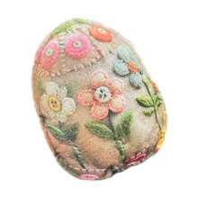 Nontoxic DIY Felt Easters Eggs Ornament Classroom Art-2