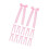 12Pcs Adhesive Bowknot Ornament Candlestick Bowknot-Pink 1