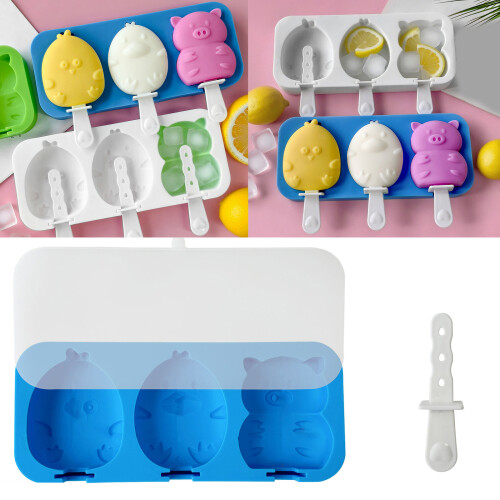 Silicone Ice Cream Molds with Stick for Handmade-brown 2