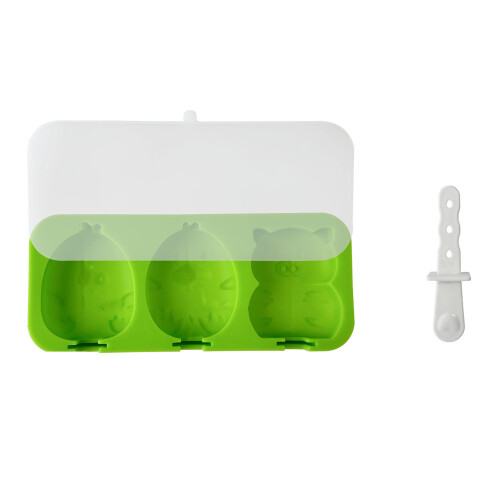 Safe Silicone Ice Lolly Maker for Parent Child Activity-Green