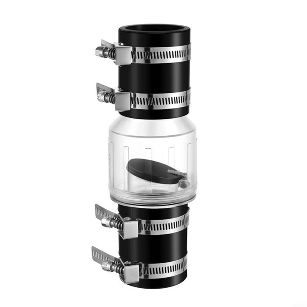 Spring Loaded Check Valve 2Inch Silent Flapper Sewage Backflow Prevention Transparent Body Plumbing Fixture 9412369995841